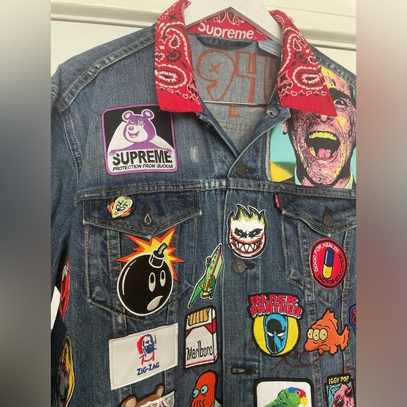 Custom patchwork Jacket sz L - Picture 4 of 10